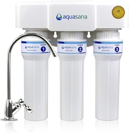Aquasana Under Sink Water Filter | Claryum 3-Stage Max Flow | AQ-6300M-CHR by Aquasana