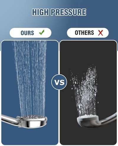 Filtered Shower Head with Handheld, BOWGER 6 Modes High Pressure Shower Heads with Power Wash Mode and Hard Water Filter, Detachable Hand Held Showerhead Set with Extra Long Hose, Chrome - Image 6