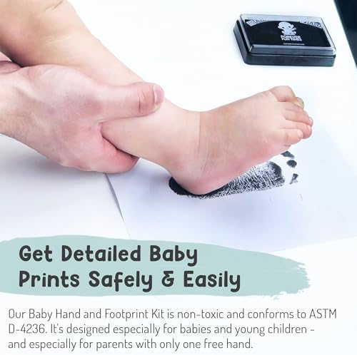 Baby Hand and Footprint Kit by Forever Fun Times | Get Hundreds of Detailed Prints with One Baby Safe Ink Pad | Easy to Clean, and Works with Any Paper or Card | Clean and Safe (Big Purple) - Image 3