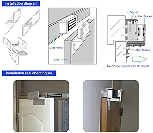 MENGQI-CONTROL Remote Control Keypad inswinging Door 600Lbs Electromagnetic Lock Kit with Bracket Access Control System 110-240V Power Supply Unit Push to Exit Button Buzzer Sounder for Visitor in - Image 6
