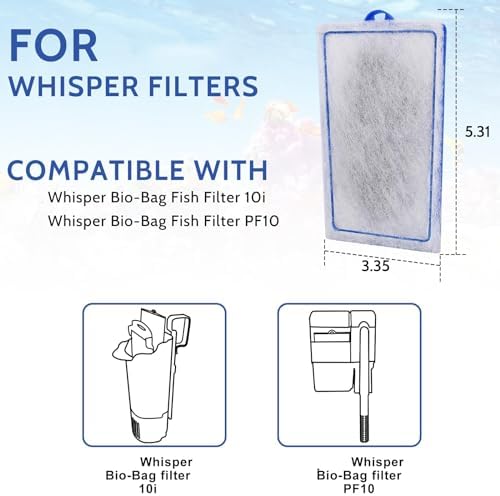xbbwmrs 9 Count Assembled Medium Filter Cartridges Compatible with Tetra Whisper Bio-Bag Filters 10i PF10 Reptofilter 90 GPH Medium Replacement Filter Cartridges for Whisper Filter & Aquariums - Image 3