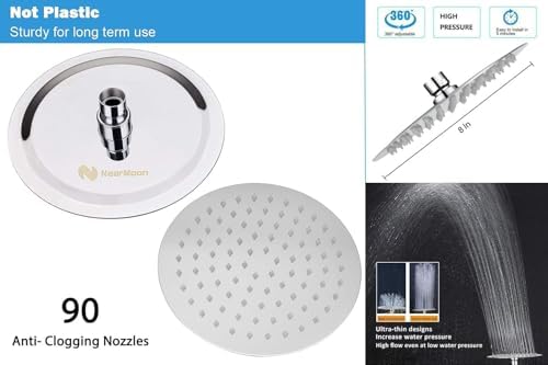 NearMoon Shower Head and 15 Stage Shower Filter Combo, High Pressure Filtered Shower for Hard Water, Improves the Condition of Your Skin, Hair (8 Inch, Chrome) - Image 2
