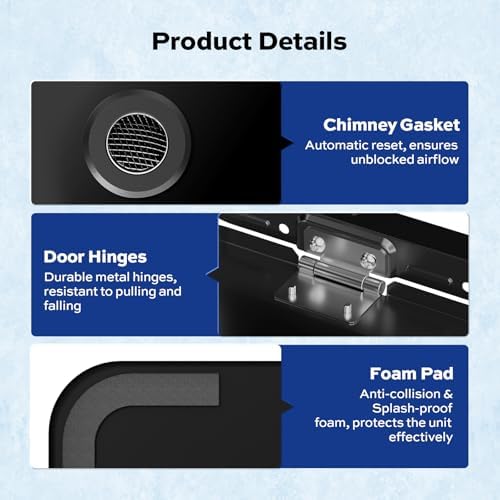 ORBEK 15 x 15 in RV Water Heater Door & Flange, Black - Image 4