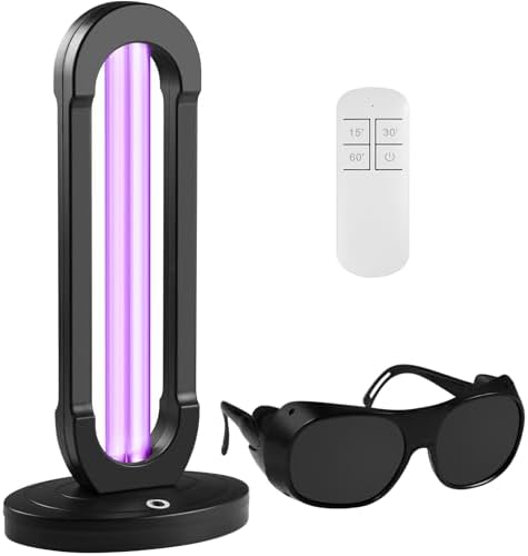 38W UV Light UVC Lamp | 265nm Air & Surface Refreshment | One-Piece Construction, 3-Stage Timer, Remote + Manual Control w/Buzzer | Avoid Exposure (Ozone Free) by Tesiplz