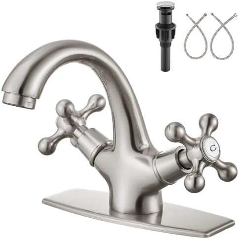 Aolemi Bathroom Sink Faucet 1 Hole or 3 Hole with Drain Brushed Nickel by Aolemi