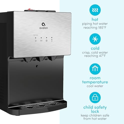 Avalon A12 Countertop Bottleless Water Dispenser, 3 Temperatures, Self Cleaning, Stainless Steel - Image 2