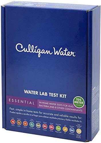 Culligan Essential Water Lab Test Kit – Comprehensive Home Water Testing for Lead, Bacteria, Nitrates, pH, Hardness, Chlorine, Copper, Iron & More – Includes TDS Meter – Ideal for Tap & Well Water by CulliganWater
