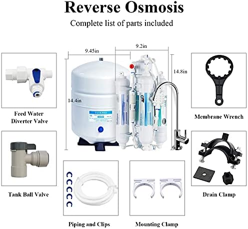 Geekpure 4 Stage Reverse Osmosis RO Drinking Water Filter System-100 GPD - Image 4