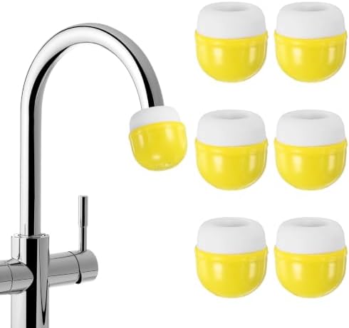 M METERXITY 6-Pack Mushroom Shaped Faucet Water Filter, Yellow by MMETERXITY
