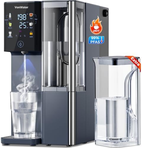 3S Instant Hot Countertop RO System with 2 Auto-Fill Pitchers by VonWater