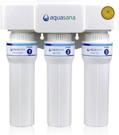 Aquasana Under Sink Water Filter | Claryum 3-Stage Max Flow | AQ-6300M-NF by Aquasana