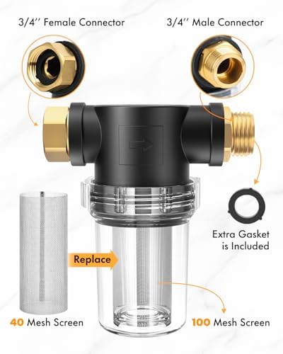 Twinkle Star 2 Pcs Garden Hose Filter, Inline Water Hose Filter - Image 2