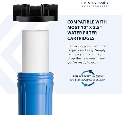 Hydronix SDC-25-1005 Whole House RO Reverse Osmosis Sediment Water Filter Cartridge 2.5" x 10" - 5 micron (2 Pack) - Image 5