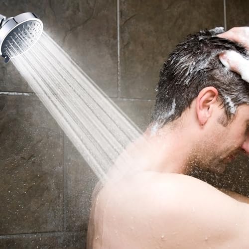 AISOSO High Pressure Rain Shower Head 2PCS 5 Modes 4.1 Inch Chrome - Image 6