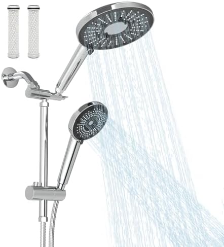 Filtered Shower Head with Handheld High Pressure Shower Head with Filters by Unknown