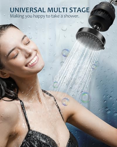 Shower Filter,Hard Water filter Shower Head Filter 15 Stage Cartridge Remove Chlorine Heavy Metals and Other Sediments,Vitamin C Water Softener Reduces Dry Itchy Skin,Dandruff BWDM(Oil-Rubbed Bronze) - Image 4