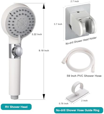 GwernKB Handheld Shower Head with Hose and On Off Switch,Water Saving - Image 4