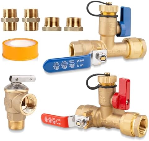 Tankless Water Heater Valve Kit, PRV 3/4"-1/2" NPT by Unknown