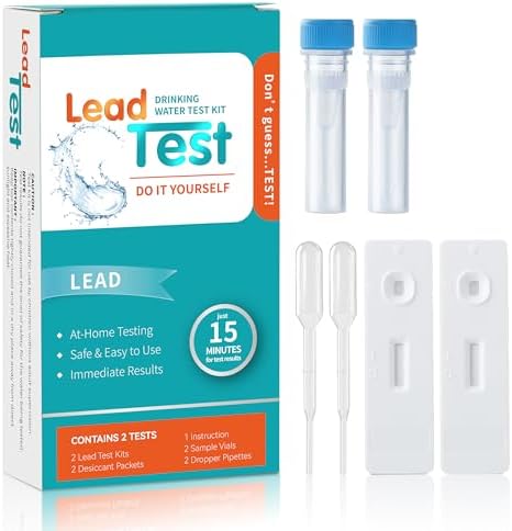 AAwipes Lead in Drinking Water Test Kit – 15-Minute Fast DIY Testing for City Tap & Well Water | High Sensitivity Detects | Easy Home Use | Reliable Results (2) by AAWipes