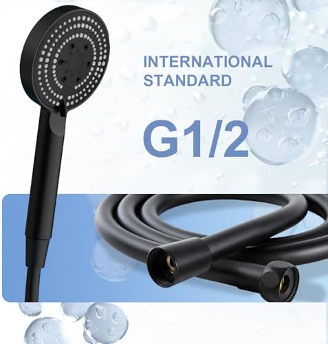 OFFO Filtered Shower Head with Hose, 20 Stage Shower Head with Filters with 60" Shower Hose, 4” Face High Pressure 6-Mode to Remove Chlorine, Matte Black - Image 7