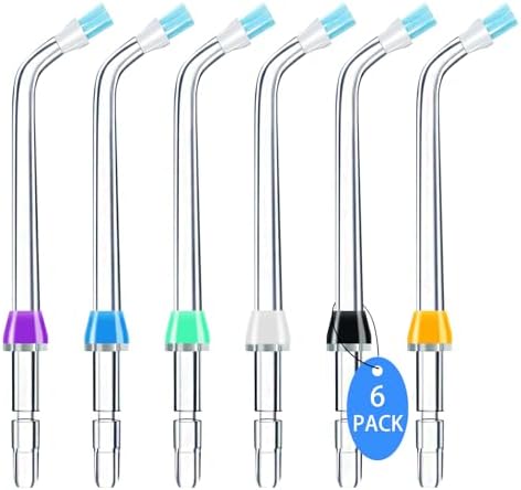 Replacement Tips for Waterpik Water Flosser, Plaque Seeker Replacement Tips Compatible with Waterpik Water Flossers, Plaque Remove Brisles Tips(6-Pack) by Hwxtoxy
