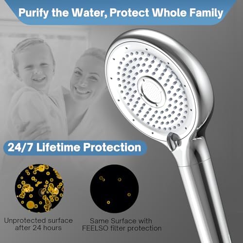 FEELSO Filtered Shower Head with Handheld, High Pressure Shower Filter Head - Image 5