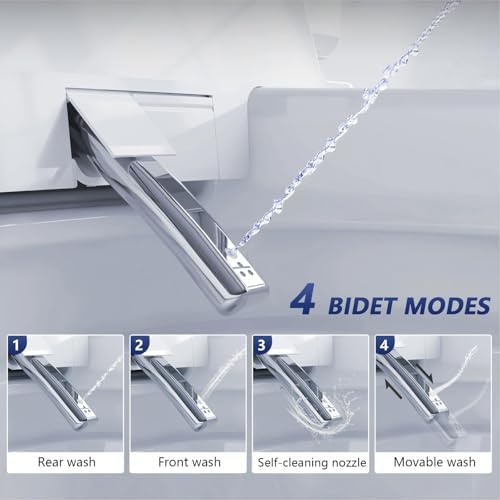 DeerValley Smart Toilet with Bidet Built in, One Piece Bidet Toilet with Auto Open/Close, Water Filter, Foam Shield, Pump Assisted, Elongated Seat, Dryer, Deodorizing, ADA Height for Modern Smart Home - Image 6