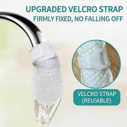 100pc*1000 Mesh Universal Faucet Filter Bag, Water Filter for Sink Faucet, Food Grade Non-Woven Replaceable Sleeve to Remove Limescale Sand Rust for Kitchen Bathroom - Image 4