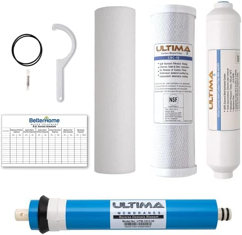 Ultima 4-Stage Water-Filter System with 50 GPD Reverse-Osmosis Membrane and FPT Connect Post Filter by BetterHomeWaterTreatment