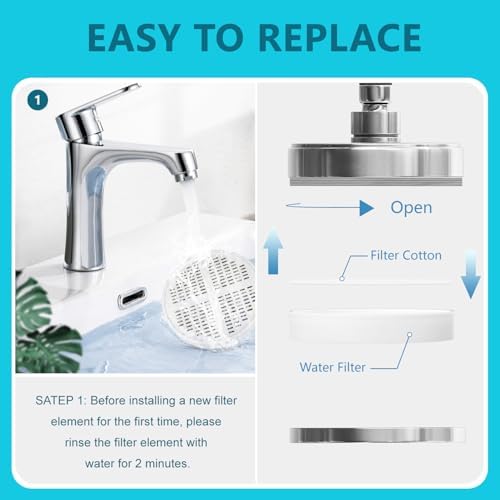 Vitamin C + E + A Shower Filter Replacement Cartridge Compatible with AquaHomeGroup Shower- Vitamin Infused Shower Head Filter for Healthier Skin, Hair, and Nails - Decrease chlorine smell (3PACK) - Image 4