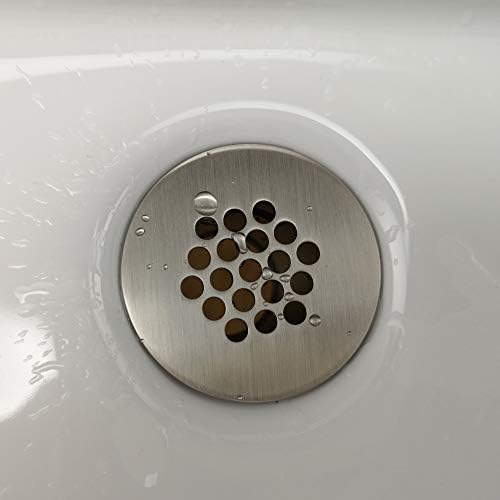 Purelux Grid Drain Strainer Assembly with Overflow for Bathroom Sink, Made of Brass Brushed Nickel - Image 6