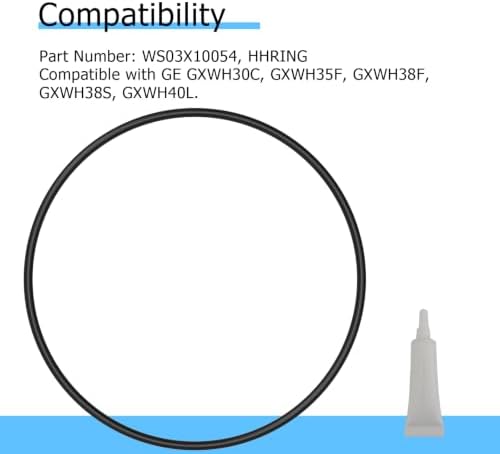 WS03X10054 HHRING Water Filter O-Ring Compatible with GE Whole House Water Filter Replacement Gasket with 5 Gram Grease, GXWH40L GXWH35F Filter Housing O-Rings, 3 Pack - Image 2