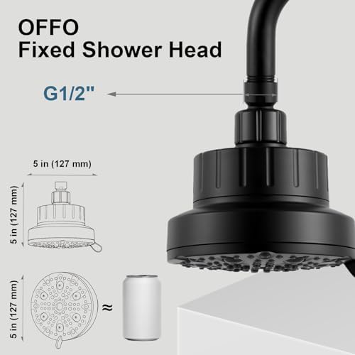 OFFO Filtered Shower Head, 20 Stage Shower Filter Head for Hard Water with Pause Mode, 9 Modes High Pressure Shower Head with Filter for Remove Chlorine and Harmful, Matte Black - Image 5