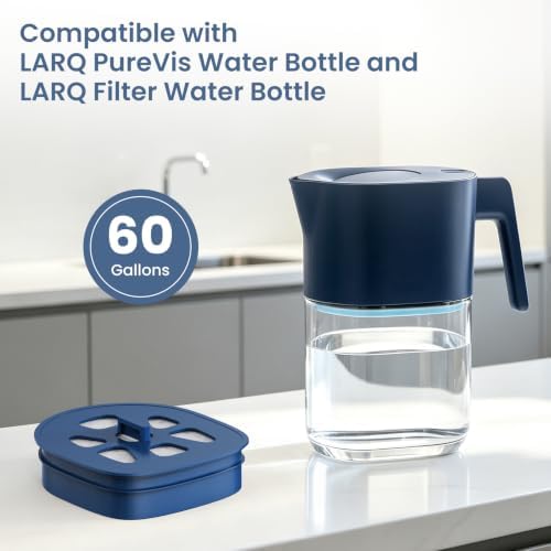 Pitcher Filter Replacement Compatible with LARQ Pitcher PureVis & LARQ Water Filtered Pitcher, Advanced Carbon Filters, Long‑Lasting filtration, 2 Pack - Image 2