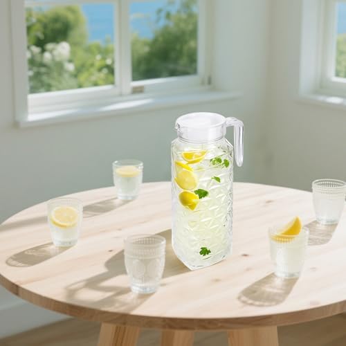 2 Pack 1.1L Plastic Pitcher with Lid and Handle, Unbreakable - Image 5