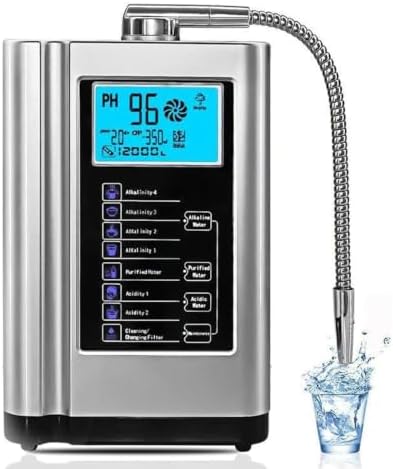 Alkaline Water Ionizer Machine,Ph 3.5–10.5, 7 Water Settings,for Home Silver by Unknown