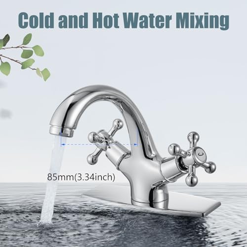 Aolemi Bathroom Sink Faucet 1 Hole or 3 Hole with Drain Polish Chrome - Image 4
