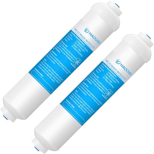 Push Connect Inline Water Filter - Ideal for Refrigerator,Ice Maker,2 Pack by HAOCHENKitchenAccessories