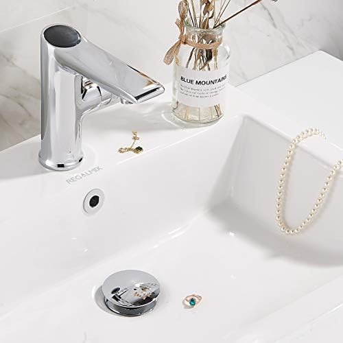REGALMIX Bathroom Sink Drain with Detachable Hair Catcher Basket, Pop Up Drain Stopper with Overflow Anti-Clogging Vanity Vessel Sink Drain, Polished Chrome 2 Pack All Metal, RM083H-P2 - Image 6