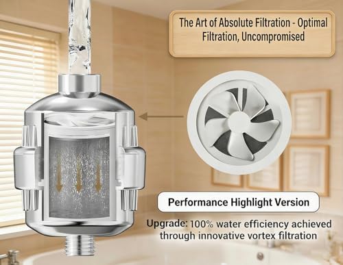 25-Stage Shower Filter with Enhanced KDF, Reduces Scale Buildup, Revitalizes Hair, Skin & Nails. Softens Hard Water, Removes 99% Lead, Chlorine, Fluoride & Harmful Chemicals. High-Output Flow, Chrome - Image 7