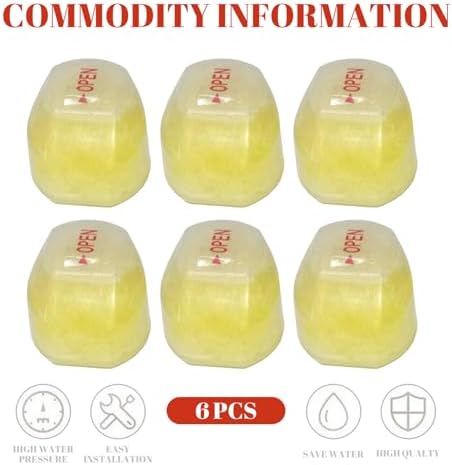 Shower Head Filter, 6PCS Vitamin C Shower Filter, Lemon Flavor Balm Vitamin C Infused Head Filters Soften Hard Water, Helps Dry Skin - Image 2