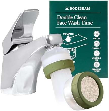 Bathroom Sink Faucet Water Filter, Vitamin C Gel, Olive Green by bodibeam