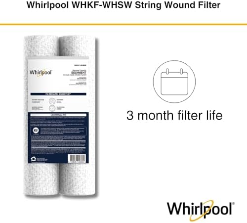 Whirlpool 35-Micron 10" x 2.5" String Wound Whole House Water Filters, NSF Certified Filtration Reduces Sediment for Well Water, WHKF-WHSW, 2-Pack - Image 6