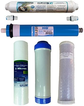 Water Filter Set with 75 GPD RO Membrane, 6-Piece Set by PIPROX