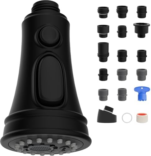 Hibbent cUPC Certified Kitchen Faucet Head Replacement with 15 Adapters by Hibbent