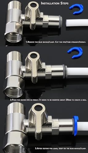 LYMLHVTG 9/16"x9/16"x1/4" Stainless Steel Tee Stop Valve - Image 6