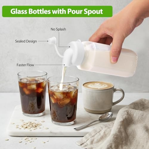CUCUMI 3 Pack 16 Oz Glass Milk Container for Lunch Box - Image 2