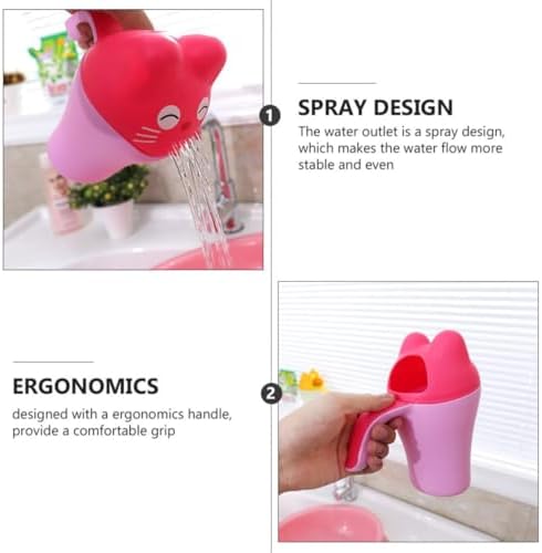 2Pcs Baby Bath Shampoo Rinse Cup, Boy Girl Shower Head for Hair Washing - Image 3