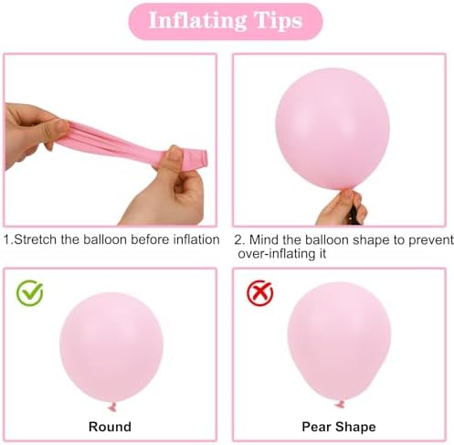APLANET 150pcs Light Pink Balloons Different Sizes 18 12 10 5 Inch, Pastel Latex Balloons for Pink Themed Birthday Wedding Baby Shower Party, Grad Anniversary Supplies, Arch Kit Decoration - Image 4
