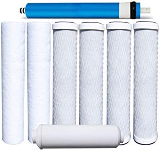 CFS Universal 4 & 5 Stage Reverse Osmosis Filter Set & 50 GPD Membrane 8 Pc by CompleteFiltrationServices